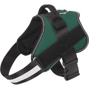 Bolux Dog Harness, No-Pull Reflective Dog Vest, Breathable Adjustable Pet Harness with Handle for Outdoor Walking - No More Pulling, Tugging or Choking (Dark Green, XS) (X-Small (Pack of 1))
