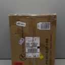 Furologee 3 Tier Printer Stand for Home Office Organization, Mobile Printer Cart with Wheels and 2 Hooks, Under Desk Shelf with Storage, for Living Room, Kitchen, Rustic Brown