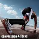 CHARMKING Compression Socks for Women & Men Circulation (3 Pairs) 15-20 mmHg is Best Support for Athletic Running Cycling (S-M)