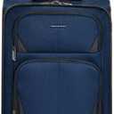 U.S. Traveler Aviron Bay Expandable Softside Luggage With Spinner Wheels, Navy, Carry-on 23-Inch, 1-Piece Carry-on 23-Inch