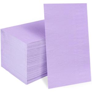 Whaline 200 Pcs Purple Guest Napkins Disposable Lavender Party Napkin Decorative Dinner Hand Paper Napkin Towel for Bathroom Wedding Bridal Shower Birthday Party Supplies Table Decor