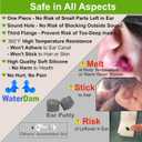 WaterDam A-Series Swimming Ear Plugs Ultra Comfy Great Waterproof Earplugs - Size 3A (Blue) Great for Narrow Ears Like Size 2.8 - Medium Ear Men & Large Ear Teens&Women