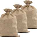 Burlap Bags- 20"x 30" Natural Jute Burlap Sacks, Reusable Plant Grow Bags Root Vegetable Holders Strong Potato Sacks for Gardening Planting Food Storage