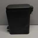 Homie Soft Close, Slim Trash Can 1.6 Gallon with Anti - Bag Slip Liner and Lid, Use as Mini Garbage Basket, Slim Dust Bin, or Decor in Bathroom, Restroom, Kitchen, or Bedroom (Matte Black)