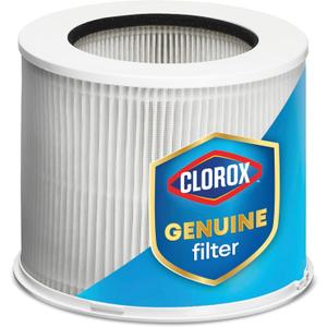 Clorox Tabletop Air Purifier True HEPA Replacement Filter, 200 Sq. Ft. Capacity, Removes 99.97% of Allergens up to 0.1 Micron, Compatible with 11020 & 11021, 1 Count (12020)
