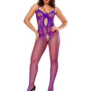 Vorifun Women's Sexy Bodystocking Strap Bodysuits Thigh Lingerie Fishnet Pack of 2