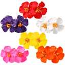 6 Pack Hawaiian Flower Hair Clips for Women 4.7 x 2.7 Inch Plumeria Hibiscus Hair Side Comb Accessories Artificial Flower Hair Pins for Vacation Beach Party Summer Boho Wedding