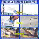 Adhesive Remover, 300ml Sticker Remover Spray with Plastic Scraper, Glue Remover for Windows, Glass, Plastic, Carpet, Rapidly Removes Stickers, Glue, Tape, Residue, Labels Remover, Car Sticker Remover