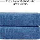 Tens Towels Pack of 2 Extra Large Bath Sheets 35 x 70 Inches, 100% Cotton, Larger & Lighter Weight, Quicker to Dry, Super Soft & Absorbent, Oversized Bath Towels, Blue