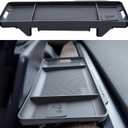 for Tesla Model 3/Y Center Console Organizer - Behind Screen Storage Box Dashboard Hidden Tray Magnetic Card Holder & TPU Storage Tray Behind Screen, No-Tools Installation, Hidden Compartment
