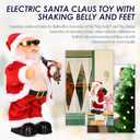 Electric Santa Claus Toy with Shaking Belly and Feet, Singing and Dancing Musical Christmas Doll, Xmas Gift