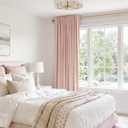 100% Blackout Shield Linen Blackout Curtains for Bedroom 84 Inches Long, Back Tab/Rod Pocket Living Room Drapes, Thermal Insulated Blackout Curtains 1 Panel Set, 100" W x 84" L, Blush Pink