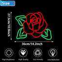 Rose Flower Neon Lights,LED Rose Flower Neon Signs for Wall Decor, Neon Light Sign Neon Room Decor,USB Night Lights for Bedrooms, Shops,Florists, Bars, Parties, Wedding, Holiday Gifts(14.2*10.9in)