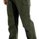 KFUBUO Men's Lightweight Ripstop Tactical Cargo Pants, Water Resistant Hiking Work Pants Relaxed Fit Black, Size 42W x 32L