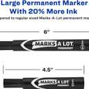 Avery Marks-A-Lot Permanent Markers, Large Desk-Style Size, Chisel Tip, Water and Wear Resistant, 12 Assorted Markers (24800)