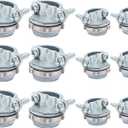 Fuzbaxy12pcs Clamp Type Cable Connectors for Metallic Conduit Protect Cables Silver (1/2 Inch-6pcs,3/4 Inch-6pcs)