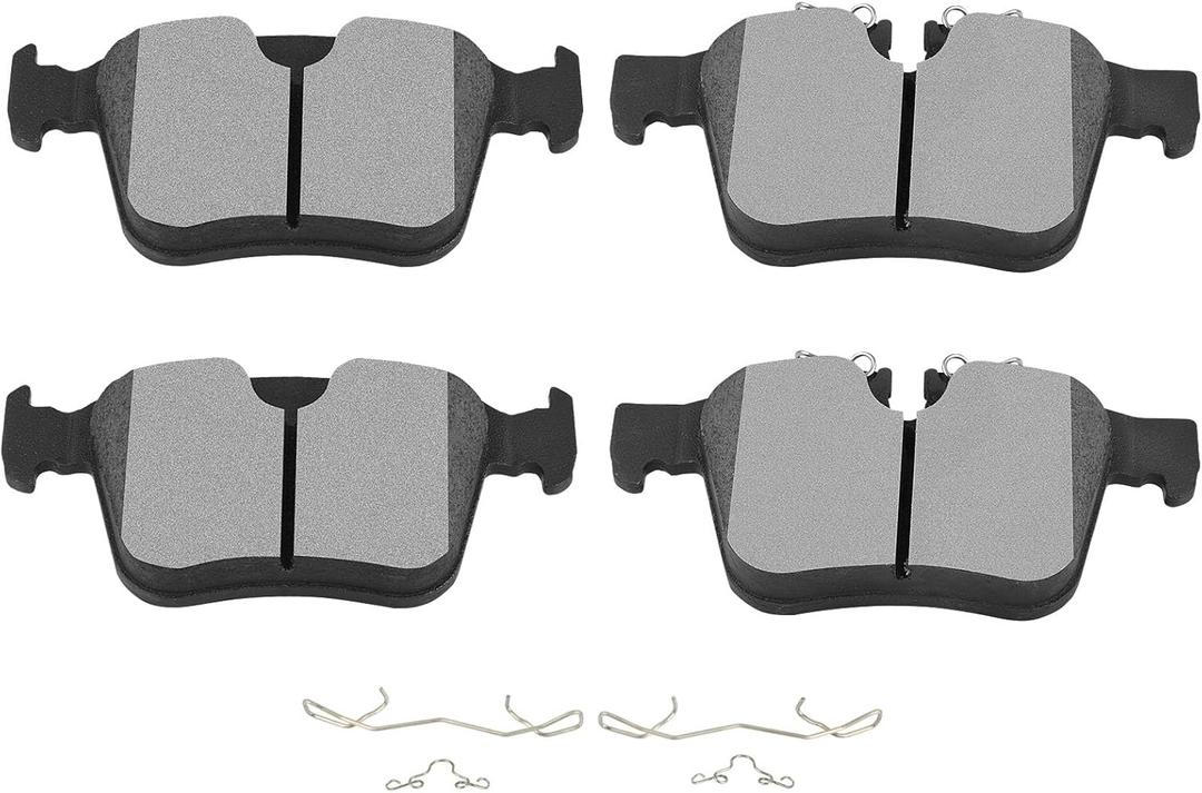 SCITOO D1821 Ceramic Brake Pads Sets Rear w/Hardware Replacement For Jaguar 2016 2017 2018 2019 2020 2021 2022,For Land Rover 2015 2016 2017 2018 2019 2020 2021 2022,For Volvo 2016-2023