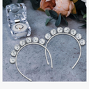 Hicarer 1 Pieces Disco Headbands for Women 1970s Vintage Silver Disco Ball Headpiece Costume Accessories for Graduation Wedding birthday Party Decoration