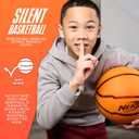 Nerf Quietcourt Silent Foam Basketball - Mini or Official Size Silent Dribbling Foam Basketball - Never Goes Flat - 7" or 29.5" - Orange