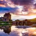 Puzzles for Adults Jigsaw Puzzles 1000 Pieces for Adults Kids Eilean Donan Castle Scotland Wooden Puzzle Jigsaw Puzzle Artwork Intellective Educational Toys Gifts(29.5x19.7 Inches)