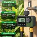 Sprinkler Timer 2 Outlets, Programmable Water Hose Timer with Rain Delay/Manual/Automatic Watering System, Outdoor Digital Auto Irrigation for Garden Yard Lawn with Large Display(Black+Olive Green)