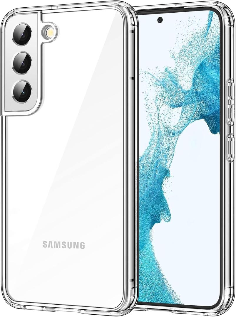 JETech Case for Samsung Galaxy S22 5G 6.1-Inch, Non-Yellowing Shockproof Bumper Protective Phone Cover, Anti-Scratch Hard PC Back (Clear)