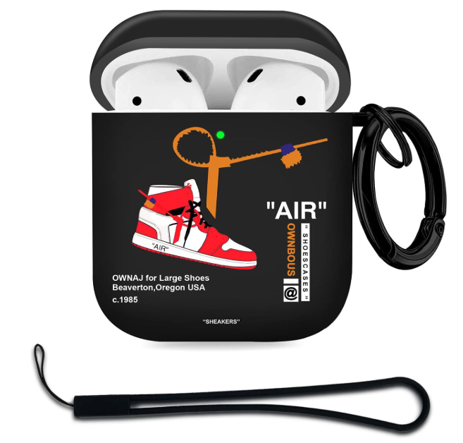 Compatible with Protective Cases Apple Airpods 2nd Generation Case Sports Basketball Football Shoe,Rugged Protective TPU Soft Replacement for Airpod 2/1 Cases Cover