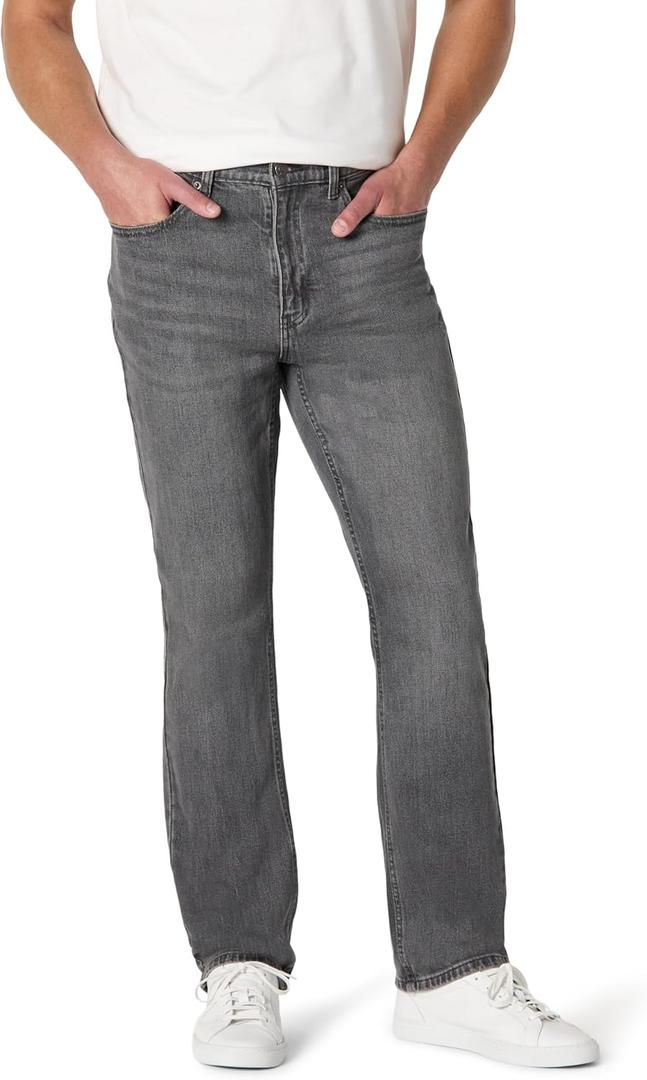 Amazon Essentials Men's Low Stretch Straight-Fit Jeans (Gray)