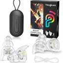 Hearprotek Concert Ear Plugs, 2 Pairs High Fidelity Musician Ear Plugs for Concerts Loud Music-Noise Reduction Ear Protection Reusable Earplugs for Rave,Festival,Music,Tinnitus Relief,Clear