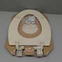 Mayfair Cassel Slow Close Toilet Seat, Easy Clean, Non Slip Premium Wood Seat, Easy Install, Made in USA, Elongated, Bone