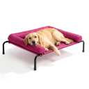 Cooling Elevated Dog Bed for Large Dogs, Portable Indoor & Outdoor Raised Dog Bed with Breathable Mesh, Chew Proof Pet Hammock Cots with Removable and Waterproof Bolsters