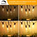Brightever LED Outdoor String Lights 100FT Patio Lights with 52 Shatterproof ST38 Vintage Edison Bulbs, Outside Hanging Light Waterproof for Porch, Deck, Garden, Backyard, Balcony, 2700K Dimmable