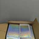 Henoyso 100 Pcs Bubble Mailer 4 Sizes Self Adhesive Waterproof Padded Envelopes Cushioning Seal Bubble Shipping Envelopes for Mailing Packaging Small Business Packing Supplies (Laser)