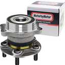 MotorbyMotor 512518 Rear Wheel Bearing and Hub Assembly with 5 Lugs Fit for Subaru Forester, Crosstrek, Impreza, XV Crosstrek Low-Runout OE Directly Replacement Wheel Hub Bearing Assembly