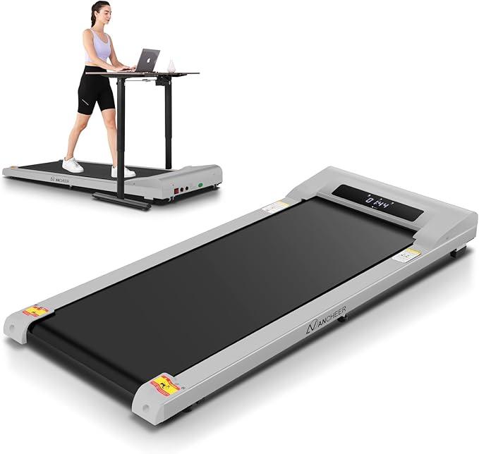Under Desk Walking Pad for Home Office - 2.5 HP Portable Treadmill With 300 lb Capacity, Compact Jogging Running Machine, Remote Control and LED Display