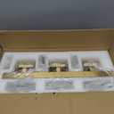 Gold Bathroom Vanity Lights Fixtures Over Mirror LED Crystal Modern 3 Light Brushed Stainless Steel Wall Mount Light for Bathroom Lighting Fixtures 3000K 30Watts Warm Light