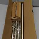 Modern Gold Curtain Rods for Windows 48 to 84 Inches Adjustable Length Heavy Duty 1" Diameter Window Curtain Rod with Decorative Finials for Outdoor Bedroom Kitchen Living Room