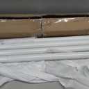 Tension Curtain Rod, 102-120 Inch No Drilling Tension Rods for Windows, Adjustable Pole Shower Curtain Rod, Non-Slip Telescoping Curtain Rods for Bathroom Patio Bedroom Laundry,White