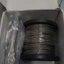 1/16 Wire Rope Kit, Steel Wire Cable, 7x7 Strand Core,165ft Vinyl Coated Stainless Steel Cable Wire for Outdoor Hanging, Climbing, Garden,Craft with Turnbuckle