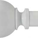 Easy Install No Drill Curtain Rod Set 72-144", White