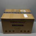 vancasso Plates and Bowls Sets, 24 Pieces Stoneware Dinnerware Sets for 8, Kitchen Dish Set Mircowave and Dishwasher Safe Dinner Set Ceramic Dishware, Sky Blue, Series Amber