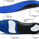Plantar Fasciitis Insoles, High Arch Support Shoe Inserts Men Women, Orthotics Gel Running Insoles for Flat Feet - Arch Pain - Pronation - Metatarsalgia Pain Relief Heavy Duty Support(Trim to Fit)