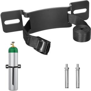 Zhichen star Propane Tank HolderPropane Tank MountSteel Fabrication Nitrogen Tank Holder with Screws and Safety Chain Supported 4"-12" Suitable for Conversion of Various Gas cylindersBlack