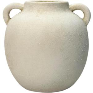 Ceramic Flowerpot for Indoor Plants Wabi Sabi Design Decorative Holder, White