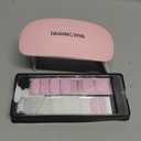 Dashing Diva Glaze Nail Starter Kit - Pale Blush - Long Lasting, Chip Resistant, Semi-Cured Gel Nail Strips - 7-Piece Manicure Set with 32 Strips and Mini LED Lamp