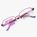 Bifocal Reading Glasses for Women Clear Zero Top Half Metal Rim Blue Light Blocking Computer Readers Soft Nose Pad