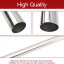 Polished T304 Stainless Steel 4'' Inch Straight DIY Custom Mandrel Exhaust Pipe Tube Pipe Intercooler Pipe,Universal Fitment,48 Inch/4FT Length, 4'' OD Mandrel Straight Pipe-1PC