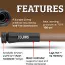 Flexzilla Colors Garden Hose 5/8 in. x 50 ft., Lightweight All-Weather Water Hose, Durable and Flexible, Leak-Free Connections, Brown Mulch