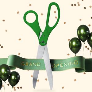 25 Inch Large Green Scissors - Oversized Grand Opening Scissors for Ribbon Cutting Ceremony Giant Shears for Business Openings and Special Events Inaugurations