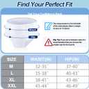 Blosssound 6 Pack Men's Incontinence Underwears Reusable Washable Leak Proof Underwears Protection Incontinence Briefs Men Bladder Control with Regular Absorbency for 150ml(White,Medium)